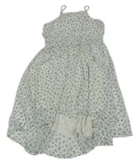 Bílé šifonové květované šaty H&M