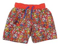 Červené plážové kraťasy s Paw Patrol Nickelodeon