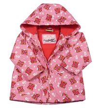 Ružová šušťáková jarná bunda s holínkami a kapucňou Topolino