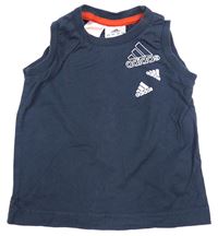 Tmavomodré tílko s logy Adidas