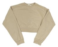 Béžová crop mikina zn. H&M