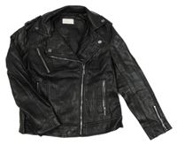 Čierny koženkový jarný crop krivák LIPSY LONDON