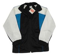 Nové - černo-modro-bílá propínací sportovní mikina X-MAIL