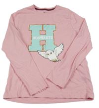 Světlerůžové triko s Hedwigou - Harry Potter PRIMARK