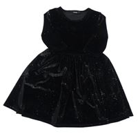 Černé třpytivé sametové šaty George