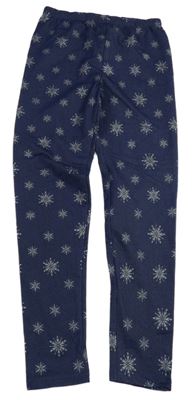 Tmavomodré legíny riflového vzhledu s vločkami Disney