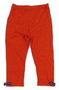 Červené legíny s mašľami