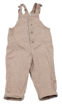 Nové - Pudrové riflové laclové kalhoty s volánky H&M