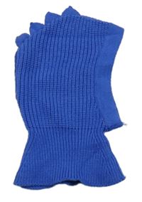 Cobaltově modrá žebrovaná úpletová kukla s ostny Smile