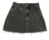 Čiernošedá rifľová sukňa DENIM365