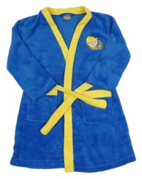 Modro-žlutý plyšový župan s Bořkem