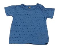 Tmavomodré vzorované tričko ZEEMAN