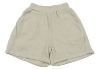 Smotanové rebrované teplákové kraťasy