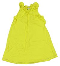 Žlté bavlnené šaty s volánikmi Next