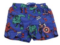 Modré plážové kraťasy s Avengers Primark