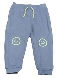 Modrošedé tepláky se smajlíky Primark