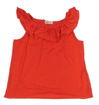 Červené tričko s volánem H&M