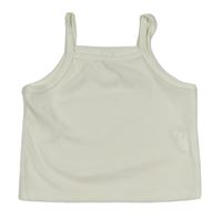 Biely rebrovaný crop top shein