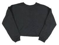 Antracitová crop mikina New Look