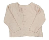 Světlerůžový propínací svetr Mothercare