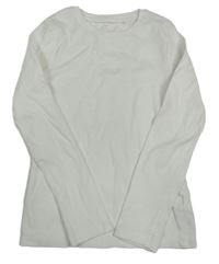 Biele rebrované tričko Next