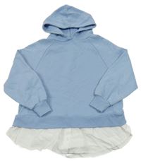 Svetlomodrá mikina s halenkou a kapucňou Zara