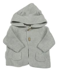 Svetlosivý prepínaci sveter s kapucňou Zara