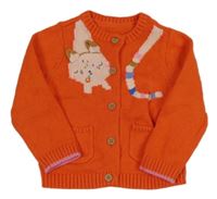 Červený prepínaci sveter s mačkou Mothercare