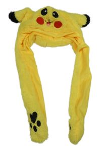 Žlutá chlupatá čepice - Pikachu