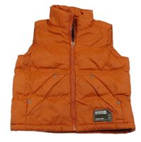 Tehlová šušťáková zateplená vesta s nášivkou Dunnes