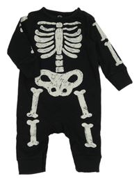 Černý overal s kostrou Next