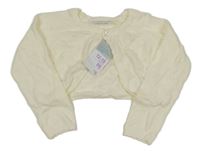 Nové - Smotanové perforované svetrové bolerko Primark