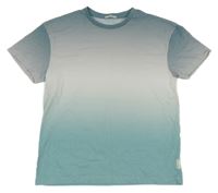 Zeleno-biele ombré tričko Tom Tailor