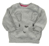 Sivá chlpatá mikina s králikom Ergee