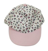 Bielo-ružová šiltovka s leopardím vzorom Primark