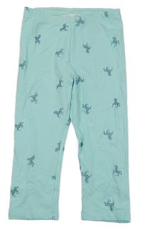 Svetlomodré capri legíny s jednorožcami H&M