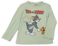 Svetlozelené tričko s Tomem a Jerrym