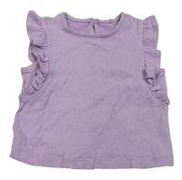 Lila crop top s volánikmi George