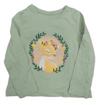 Svetlozelené tričko s kolouškem Primark