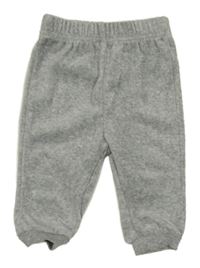 Sivé zamatové tepláky