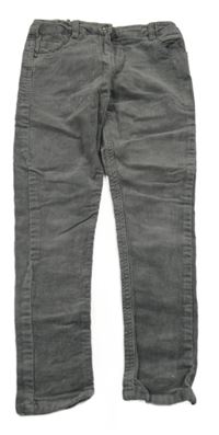 Sivé skinny manšestráky Vertbaudet