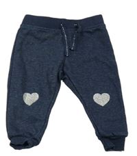 Tmavomodré tepláky se srdíčky Primark