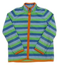 Zeleno-modrá pruhovaná fleecová prepínaci mikina tcm