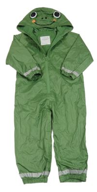 Zelená šusťáková jarní kombinéza s kapucí - žabák Primark
