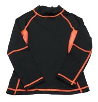 Čierno-neónové športové funkčné tričko Tu