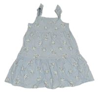 Svetlomodré ľahké šaty s kvetinami George