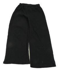 Čierne ľahké mačkané nohavice H&M