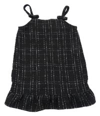 Čierno-biele kockované úpletové šaty H&M