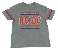 Šedé melírované hudební tričko - AC/DC