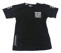 Čierne tričko s nápisom Matalan